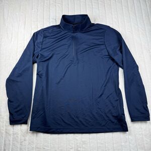 Adidas Lightweight Quarter-Zip Pullover - A401 Men's L Navy Golf Stretch NWT